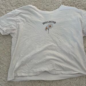 Hollister size medium white shirt with flower